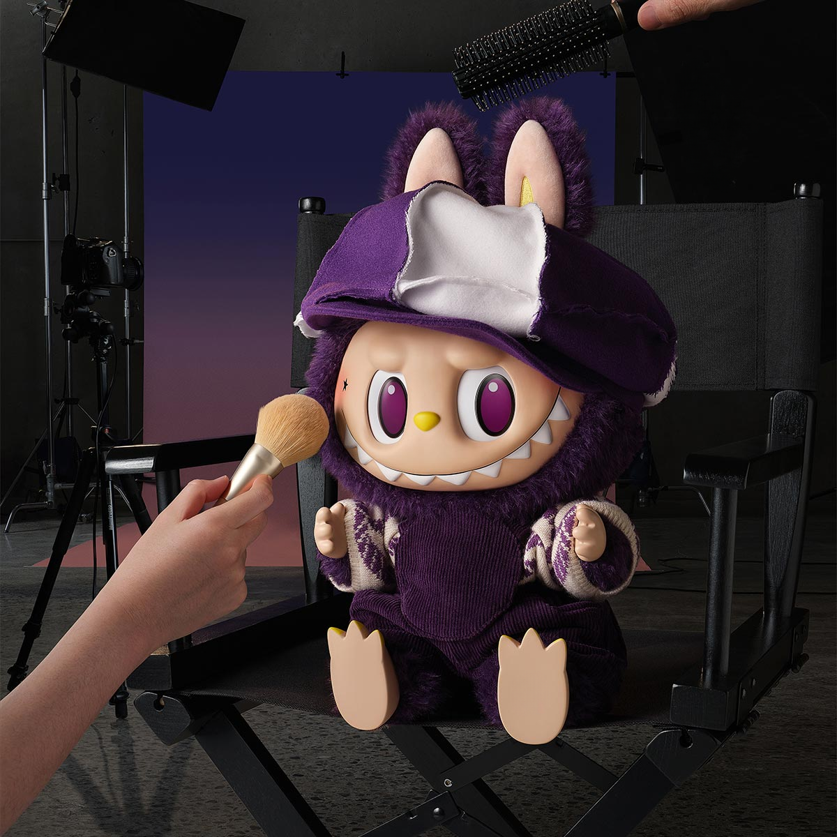 Labubu Fashion Plush – Mixed Material Vinyl Figure with Designer Textile Outfit