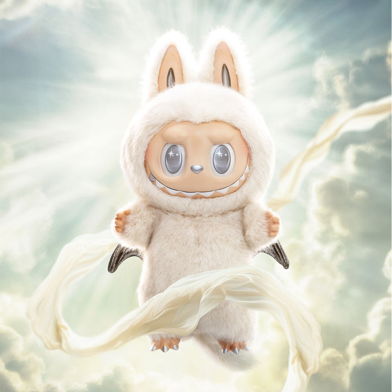 Labubu The Monsters Angel In Clouds Plush Display Doll with Vinyl Face